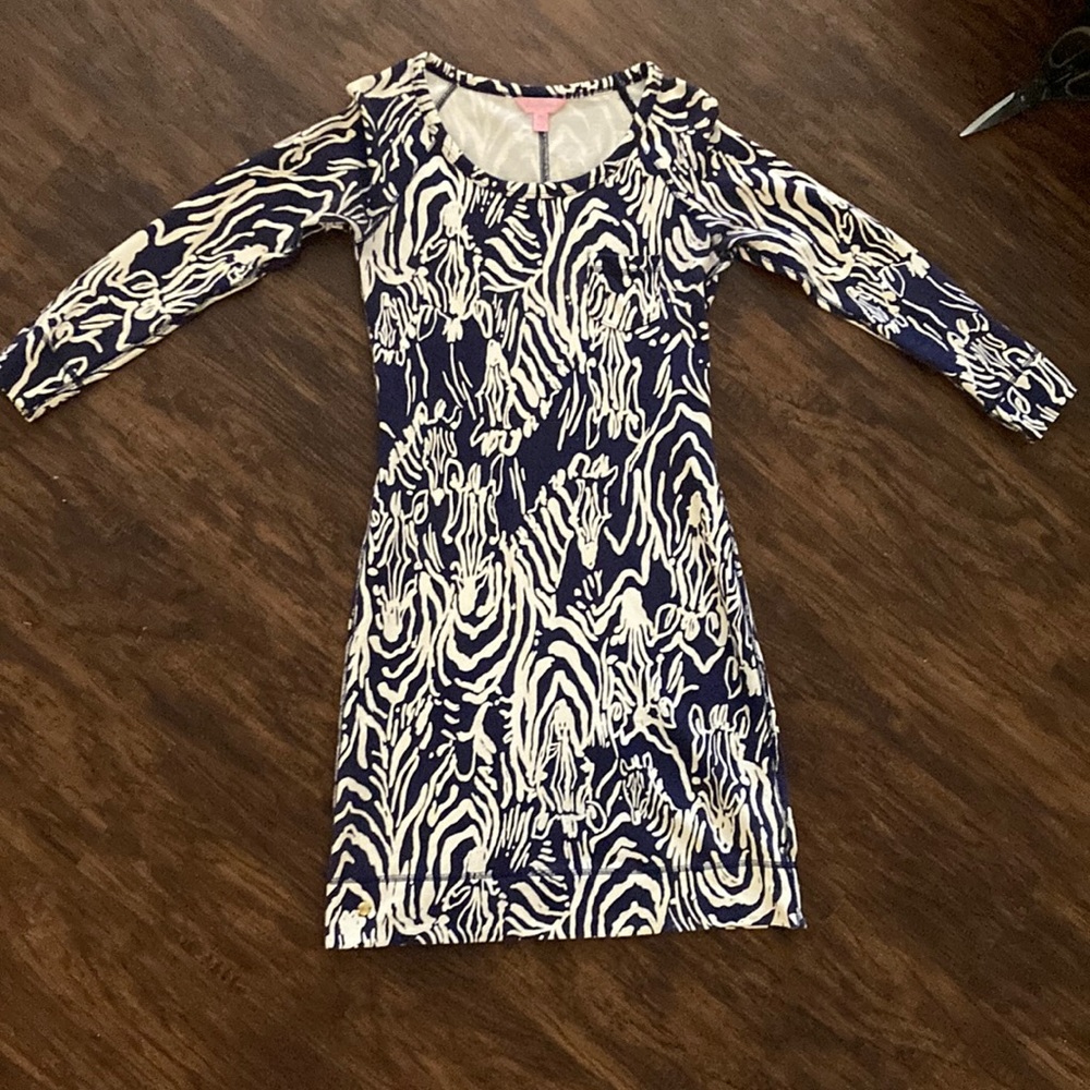 Lilly Pulitzer 3/4 sleeve zebra dress
